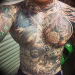 Фото пример много тату на теле 25.06.2019 №036 - whole body tattoo - tatufoto.com