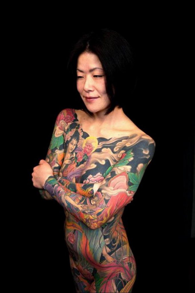 Asian girls full-body tattoos