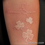 Фото тату белые цветы18.06.2019 №045 - tattoo white flowers - tatufoto.com