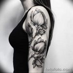 Фото тату белые цветы18.06.2019 №211 - tattoo white flowers - tatufoto.com
