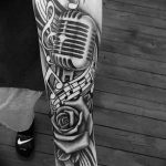 Фото тату в стиле музыки 15.06.2019 №001 - music style tattoos - tatufoto.com