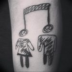 Фото тату в стиле музыки 15.06.2019 №014 - music style tattoos - tatufoto.com