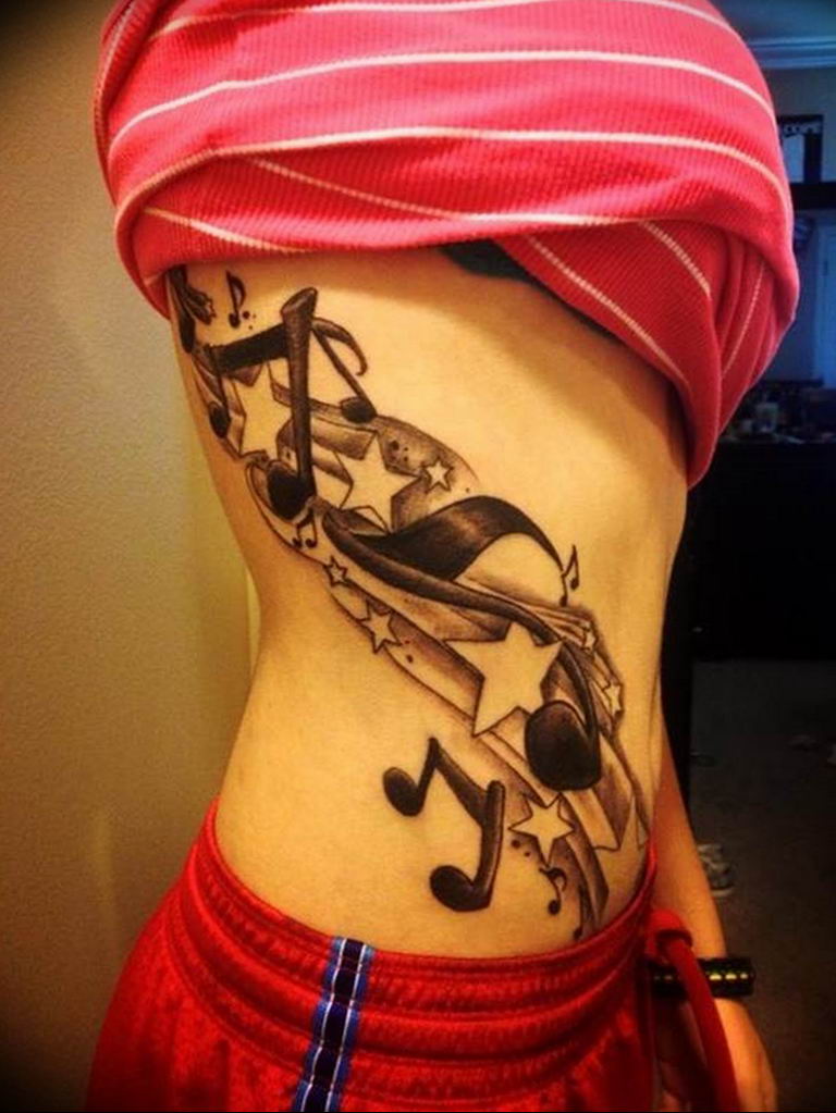 Фото тату в стиле музыки 15.06.2019 №025 - music style tattoos - tatufoto.com