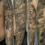 Фото тату в стиле музыки 15.06.2019 №047 - music style tattoos - tatufoto.com