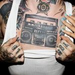 Фото тату в стиле музыки 15.06.2019 №054 - music style tattoos - tatufoto.com