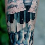 Фото тату в стиле музыки 15.06.2019 №059 - music style tattoos - tatufoto.com