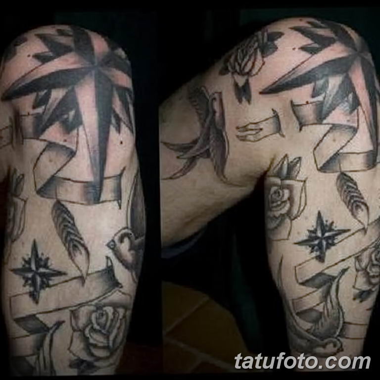 Фото тату восьмиконечная звезда 11.06.2019 №029 - tattoo eight-pointed star - tatufoto.com