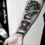 Фото тату для мужчин музыка 15.06.2019 №002 - tattoos for men music - tatufoto.com