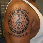 Фото тату для мужчин музыка 15.06.2019 №031 - tattoos for men music - tatufoto.com