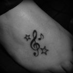 Фото тату знак музыки 15.06.2019 №003 - tattoo sign of music - tatufoto.com