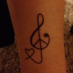 Фото тату знак музыки 15.06.2019 №019 - tattoo sign of music - tatufoto.com