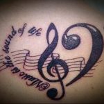 Фото тату знак музыки 15.06.2019 №099 - tattoo sign of music - tatufoto.com