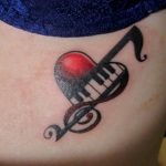 Фото тату знак музыки 15.06.2019 №102 - tattoo sign of music - tatufoto.com