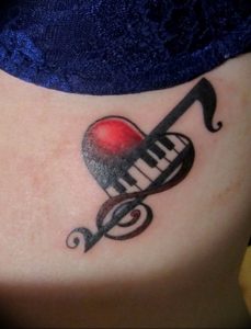 Фото тату знак музыки 15.06.2019 №102 - tattoo sign of music - tatufoto.com