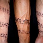 Фото тату музыка на руку 15.06.2019 №001 - tattoo music on his arm - tatufoto.com