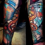 Фото тату музыка на руку 15.06.2019 №005 - tattoo music on his arm - tatufoto.com