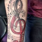 Фото тату музыка на руку 15.06.2019 №026 - tattoo music on his arm - tatufoto.com