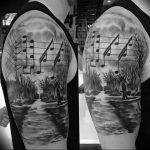 Фото тату музыка на руку 15.06.2019 №027 - tattoo music on his arm - tatufoto.com