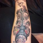 Фото тату музыка на руку 15.06.2019 №062 - tattoo music on his arm - tatufoto.com
