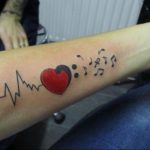 Фото тату музыка на руку 15.06.2019 №066 - tattoo music on his arm - tatufoto.com