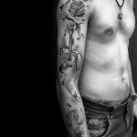 Фото тату музыка на руку 15.06.2019 №070 - tattoo music on his arm - tatufoto.com