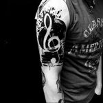 Фото тату музыка черный 15.06.2019 №006 - music tattoos black - tatufoto.com