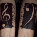 Фото тату музыка черный 15.06.2019 №007 - music tattoos black - tatufoto.com