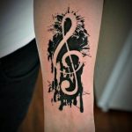 Фото тату музыка черный 15.06.2019 №010 - music tattoos black - tatufoto.com