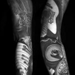 Фото тату музыка черный 15.06.2019 №011 - music tattoos black - tatufoto.com