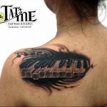 Фото тату музыка черный 15.06.2019 №042 - music tattoos black - tatufoto.com