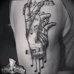 Фото тату музыка черный 15.06.2019 №065 - music tattoos black - tatufoto.com