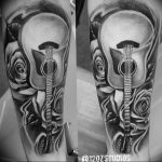 Фото тату музыка черный 15.06.2019 №077 - music tattoos black - tatufoto.com