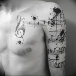 Фото тату музыка черный 15.06.2019 №080 - music tattoos black - tatufoto.com
