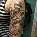 Фото тату музыка черный 15.06.2019 №088 - music tattoos black - tatufoto.com