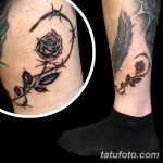 Фото тату роза с шипами 26.06.2019 №009 - spiked rose tattoo - tatufoto.com