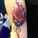 Фото тату роза с шипами 26.06.2019 №028 - spiked rose tattoo - tatufoto.com
