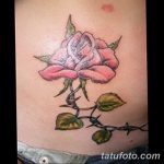 Фото тату роза с шипами 26.06.2019 №030 - spiked rose tattoo - tatufoto.com