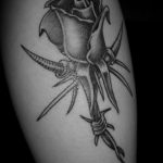 Фото тату роза с шипами 26.06.2019 №034 - spiked rose tattoo - tatufoto.com