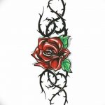 Фото тату роза с шипами 26.06.2019 №060 - spiked rose tattoo - tatufoto.com