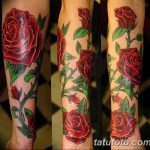 Фото тату роза с шипами 26.06.2019 №063 - spiked rose tattoo - tatufoto.com