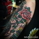 Фото тату роза с шипами 26.06.2019 №071 - spiked rose tattoo - tatufoto.com