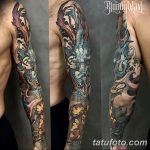 Фото тату рукав 11.06.2019 №021 - Tattoo sleeve - tatufoto.com