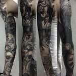 Фото тату рукав 11.06.2019 №033 - Tattoo sleeve - tatufoto.com