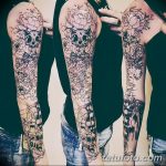 Фото тату рукав 11.06.2019 №067 - Tattoo sleeve - tatufoto.com
