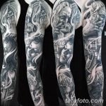 Фото тату рукав 11.06.2019 №100 - Tattoo sleeve - tatufoto.com