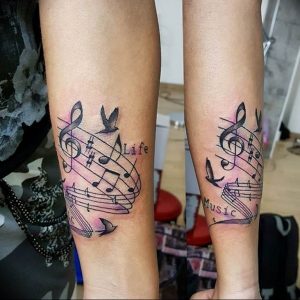 Фото тату связанной с музыкой 15.06.2019 №008 - music related tattoos - tatufoto.com