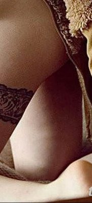 Фото тату чулки 05.06.2019 №084 — tattoo garter stockings — tatufoto.com
