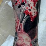 Фото черно красной тату 15.06.2019 №010 - black red tattoos photo - tatufoto.com