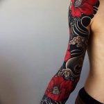 Фото черно красной тату 15.06.2019 №014 - black red tattoos photo - tatufoto.com