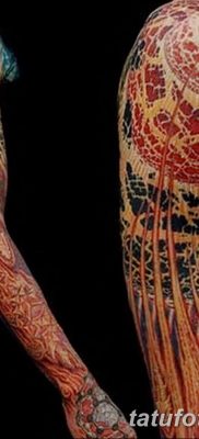 Фото черно красной тату 15.06.2019 №027 — black red tattoos photo — tatufoto.com